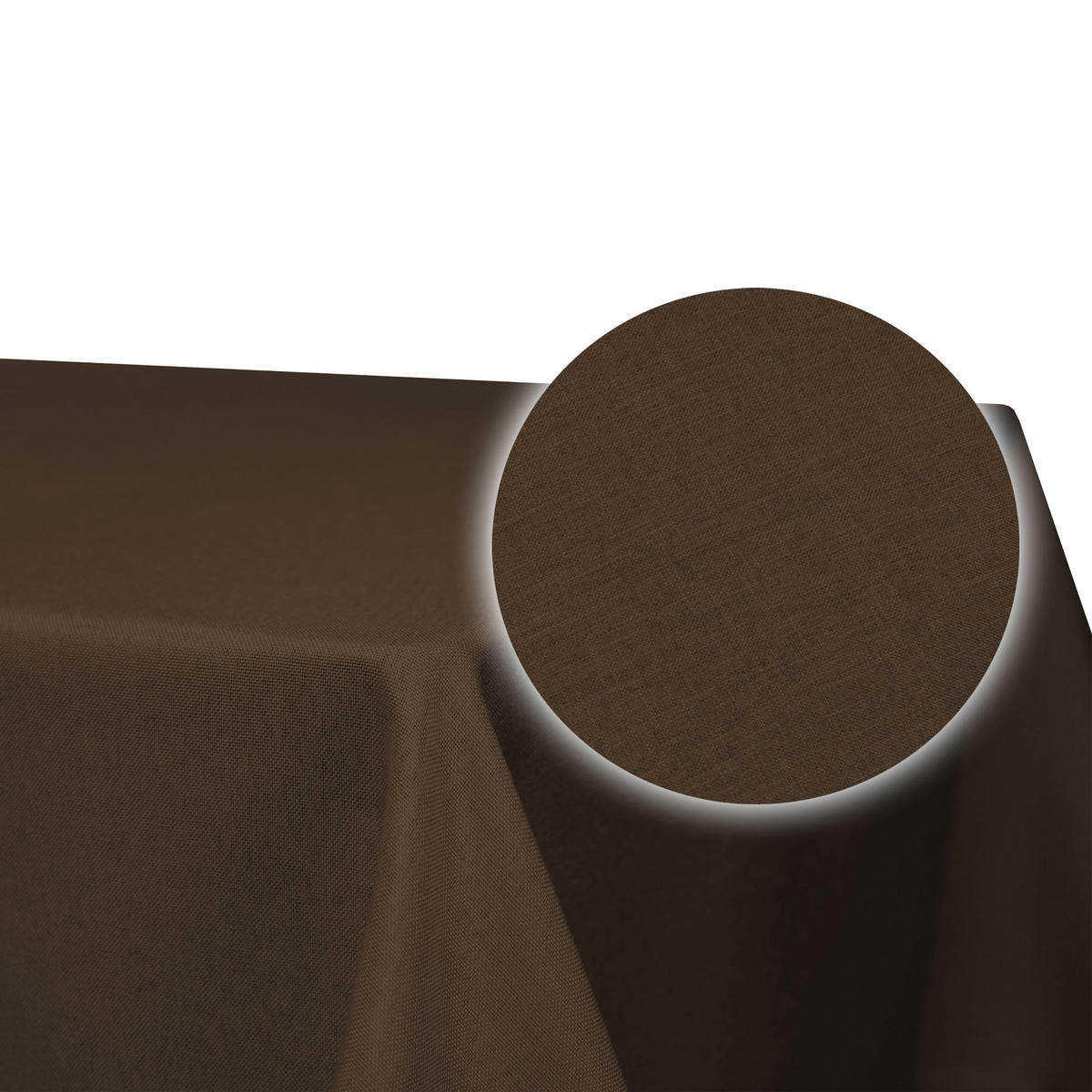 TISCHDECKE Leinenoptik 90/90 cm eckig braun - Braun, Kunststoff (90/90cm) - TiborTex