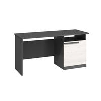 SCHREIBTISCH Trend graphit grau Andersen Kiefer 140 / 60 / 75cm - Graphitfarben/Kieferfarben, Holz/Holzwerkstoff (60/140/75cm) - Feldmann-Wohnen