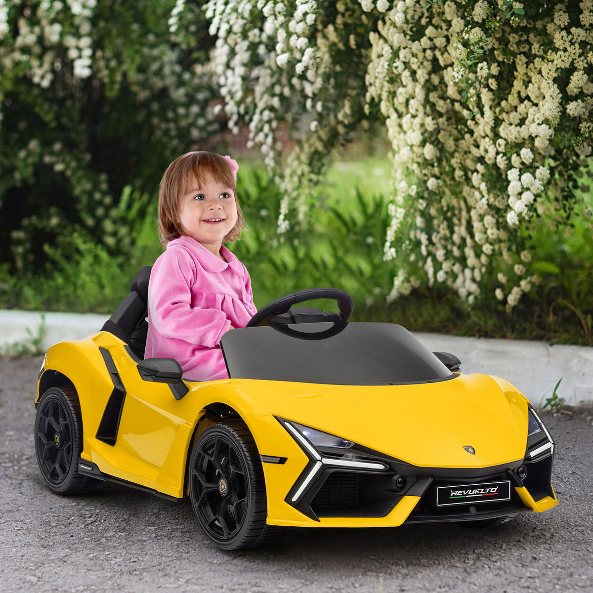 ELEKTRO-KINDERAUTO DE-13056 Flügeltüren Gelb - Gelb, Kunststoff (105/60/40cm) - ComfortXL