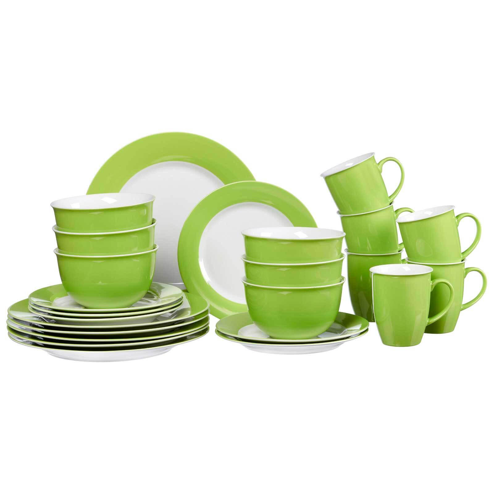 KOMBISERVICE Doppio Grün 24er Set - Grün, Keramik (1/1/1cm) - Ritzenhoff Breker