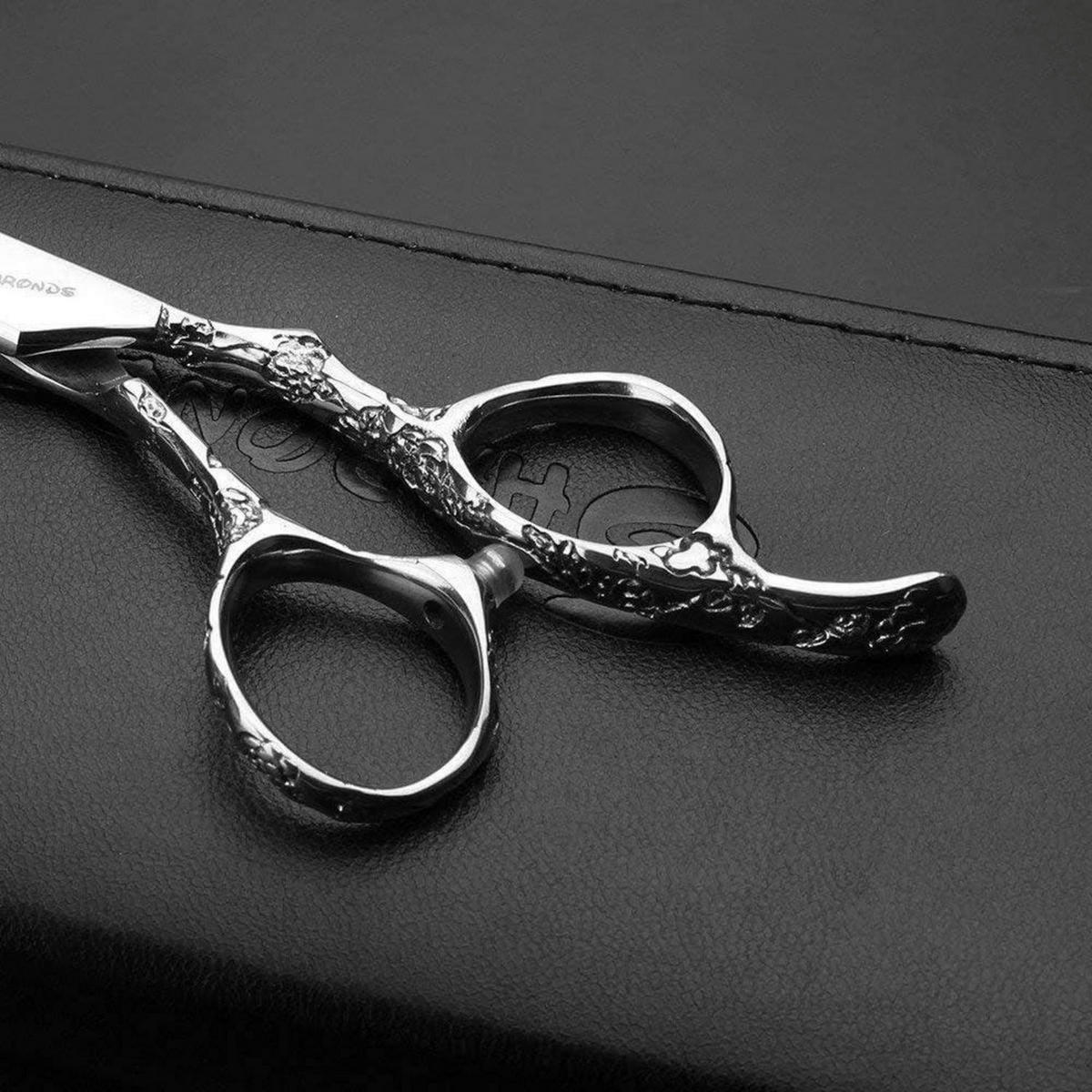 SCHEREN-SET 7 Zoll 3-teiliges Set mit Rosen-Print - Silberfarben, Metall (6/1/17.7cm)