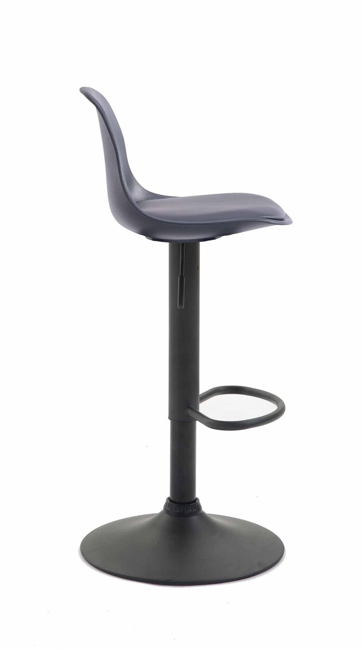 BARHOCKER Kilian, Gestell schwarz, Kunstleder Schwarz - Schwarz, Kunststoff/Textil (39/100/43cm) - TPFLiving