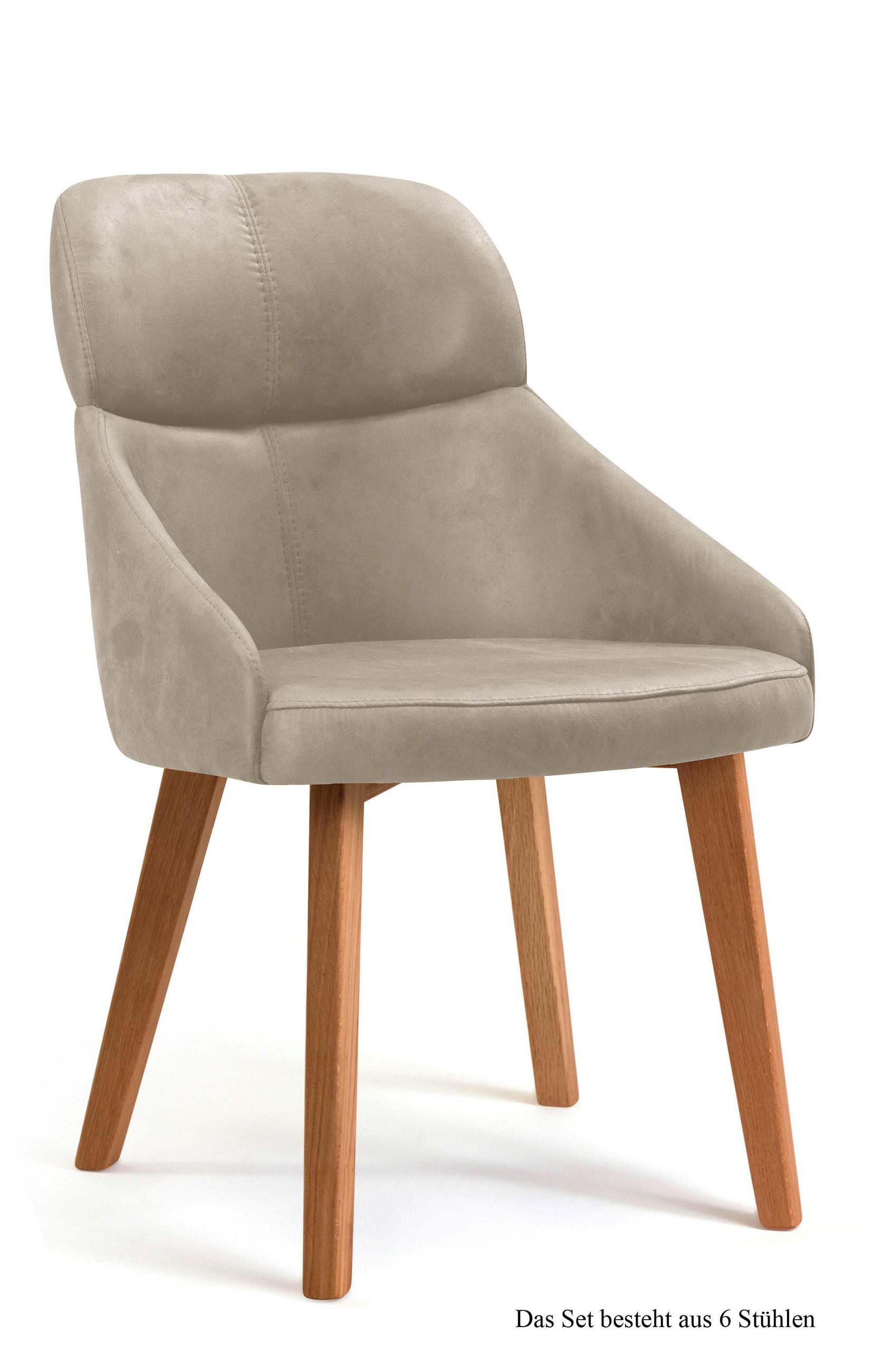 ESSZIMMERSTUHL (6er-Set) Dasya 52x82x63 Eiche geölt/Natur - Eichefarben/Naturfarben, Kunststoff (63/82/52cm) - 58aufmkessel