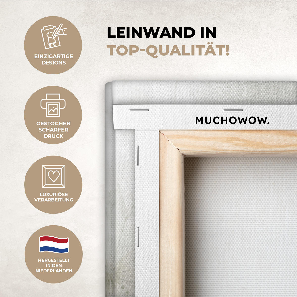 LEINWANDBILD Blumen - Aquarell - Stilleben - Braun - Vintage Room Decor 30x40 cm - Beige, Textil (30/40cm) - MuchoWow