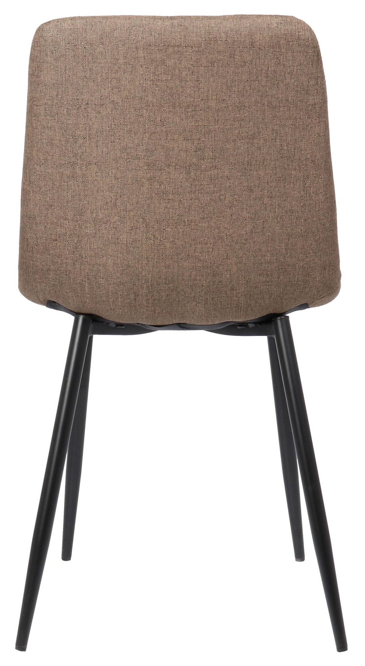 STÜHLE 4er-Set LENZ Stoff 88x45x53 cm braun Metall - Braun, Metall (45/88/53cm) - DELUKE