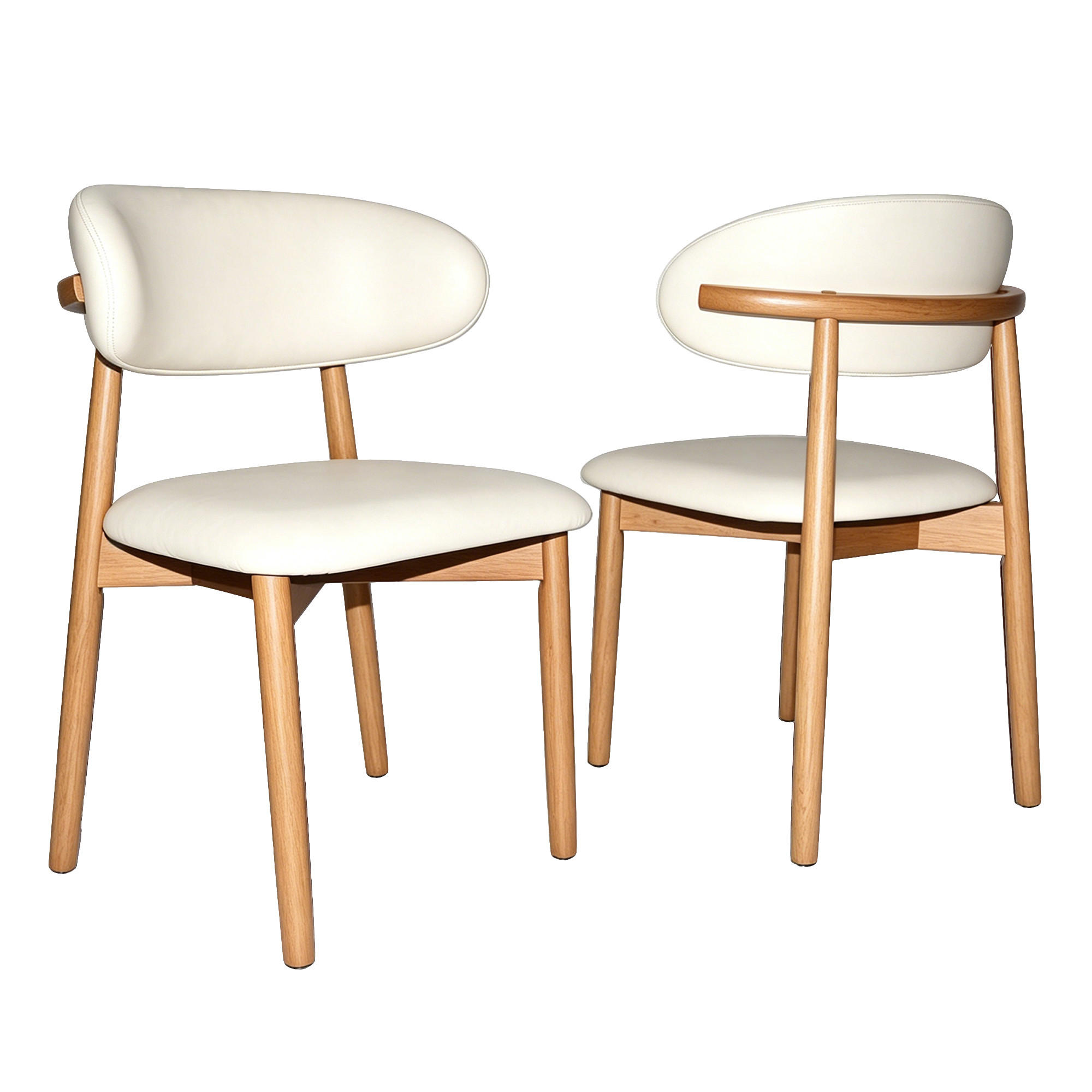 STUHL-SET DE-36244 2 Stück mit Holzbeinen Natur - Naturfarben, Holz (57/45/78cm) - ComfortXL