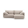 ECKSOFA rechts Torino aus strukturiertem Stoff leichtes beige 3 Sitzplätze - Creme, Textil (170/220cm) - Micadoni