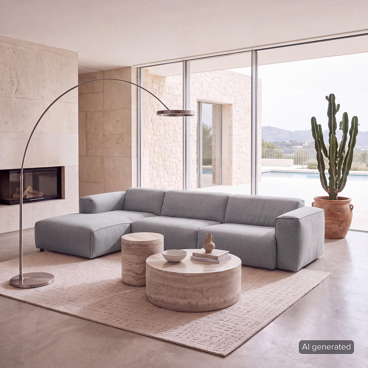 3-SITZER ECKSOFA mit Longchair - Hellgrau/Schwarz, Kunststoff/Textil (317/173cm) - home24