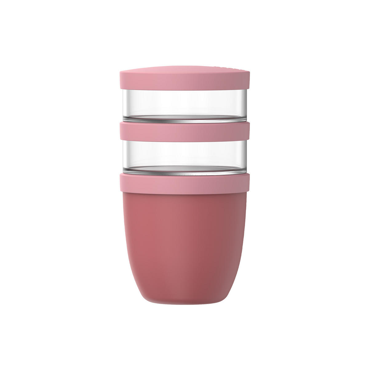 LUNCHPOT Ellipse Vivid Mauve 500 ml + 2x 200 ml - Altrosa, Kunststoff (10.7/20/10.7cm) - Mepal