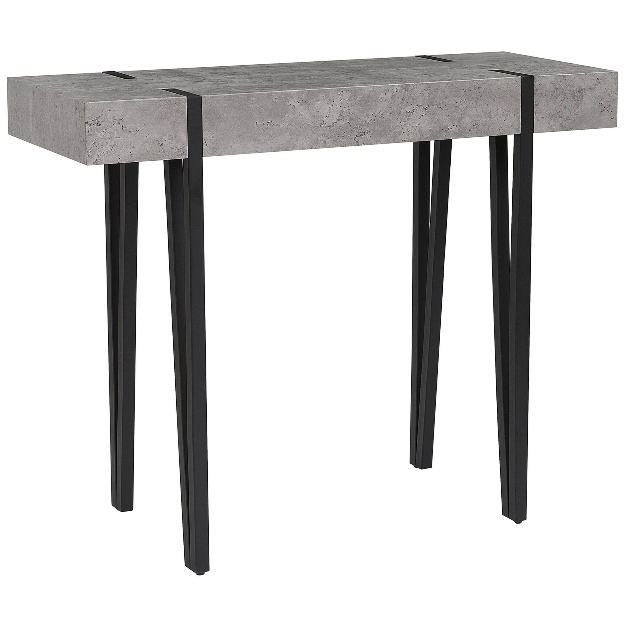 KONSOLENTISCH Betonoptik grau/schwarz Adena - Schwarz/Grau, Holzwerkstoff (40/100/81cm) - Beliani