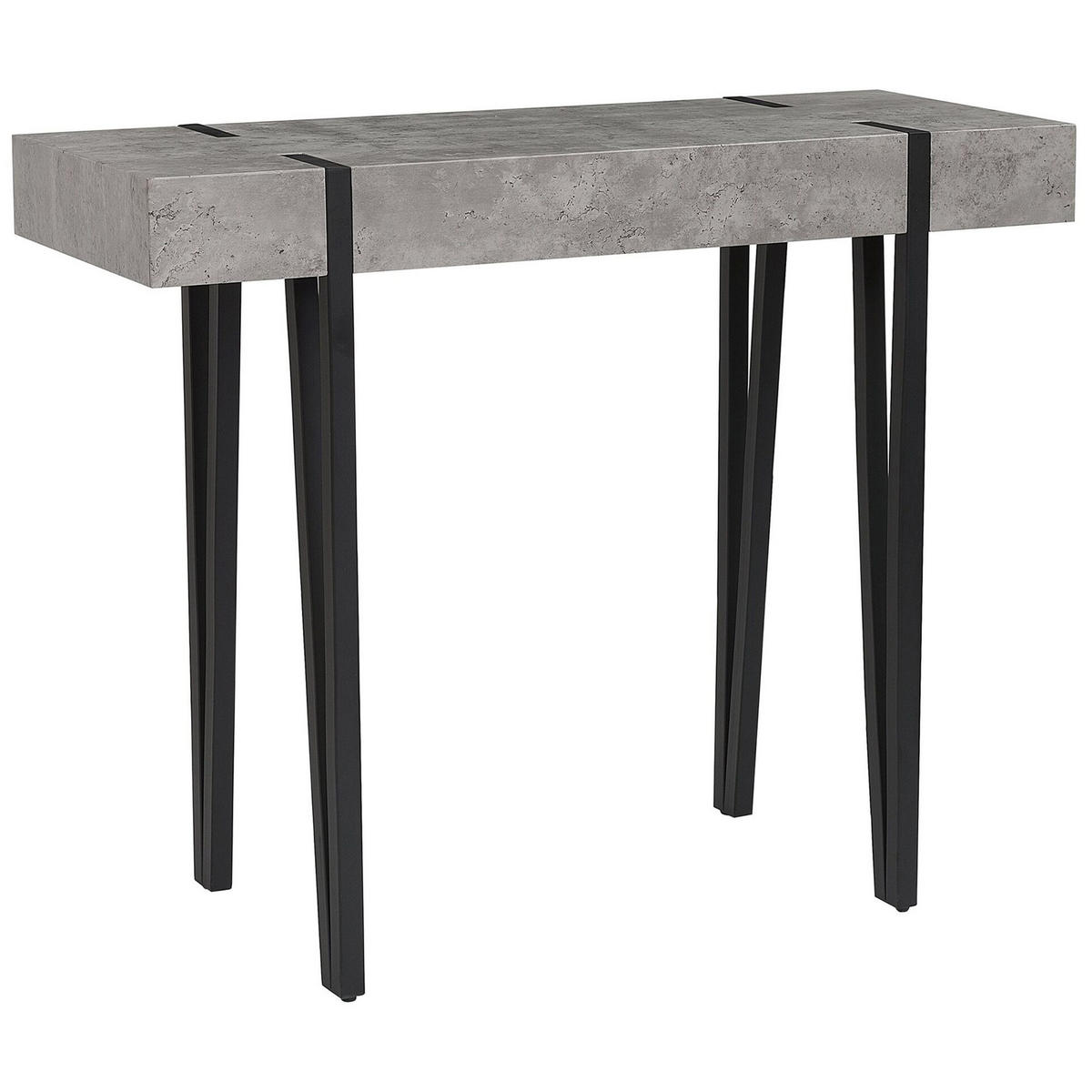 KONSOLENTISCH Betonoptik grau/schwarz Adena - Schwarz/Grau, Holzwerkstoff (40/100/81cm) - Beliani