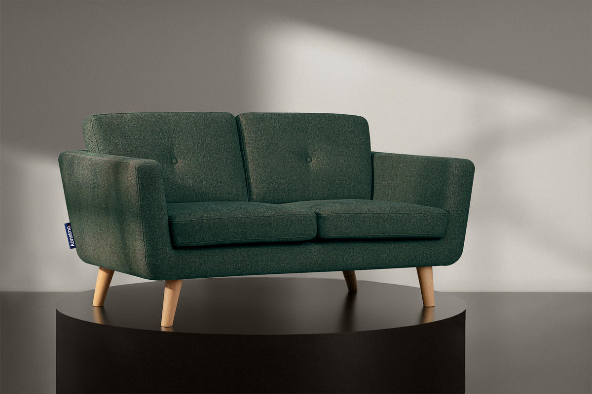 2-SITZER-SOFA TAGIO II mit Armlehnen, Marineblau - Blau, Textil (88/80/153cm) - KONSIMO®