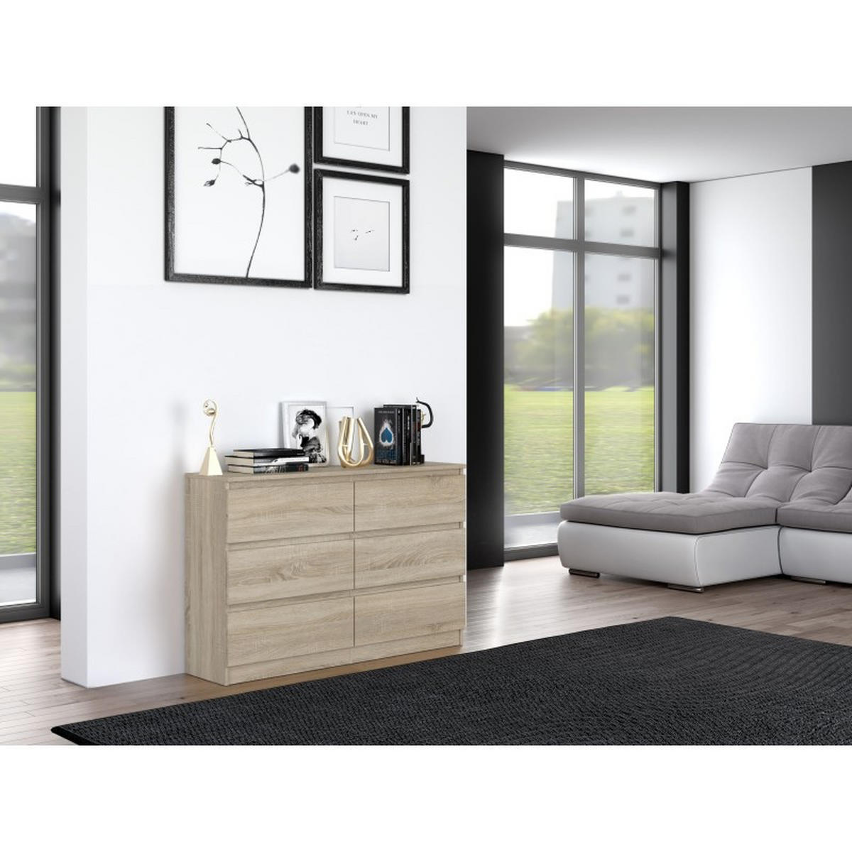 KOMMODE Sonoma Eiche 138/97/40 - Sonoma Eiche, Holzwerkstoff (138/97/40cm) - RAUMHIRSCH FURNITURE