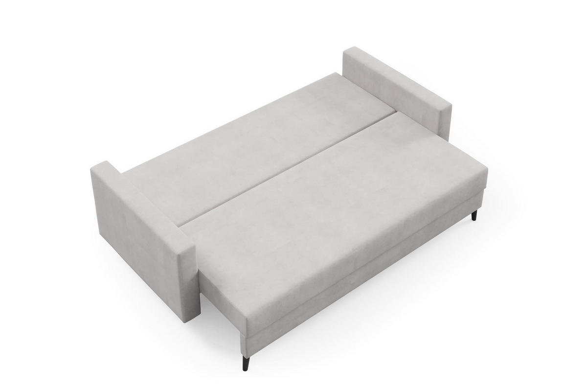 SCHLAFSOFA - Sofa Trevor - Hellgrau (Zetta 302) - Grau, Holz (208/96/98cm) - Möblo