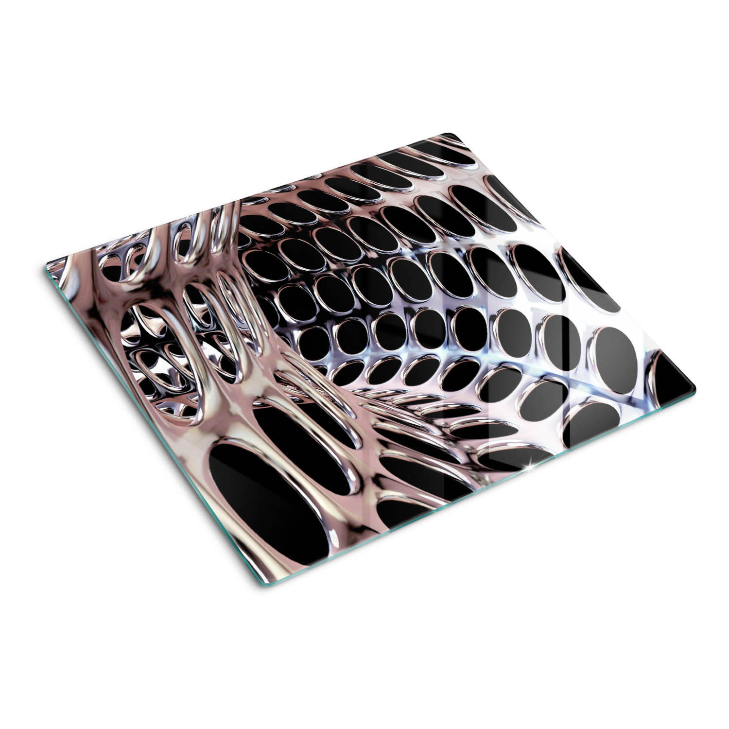 Tulup Glasplatte Silber 60x0.4x52 cm