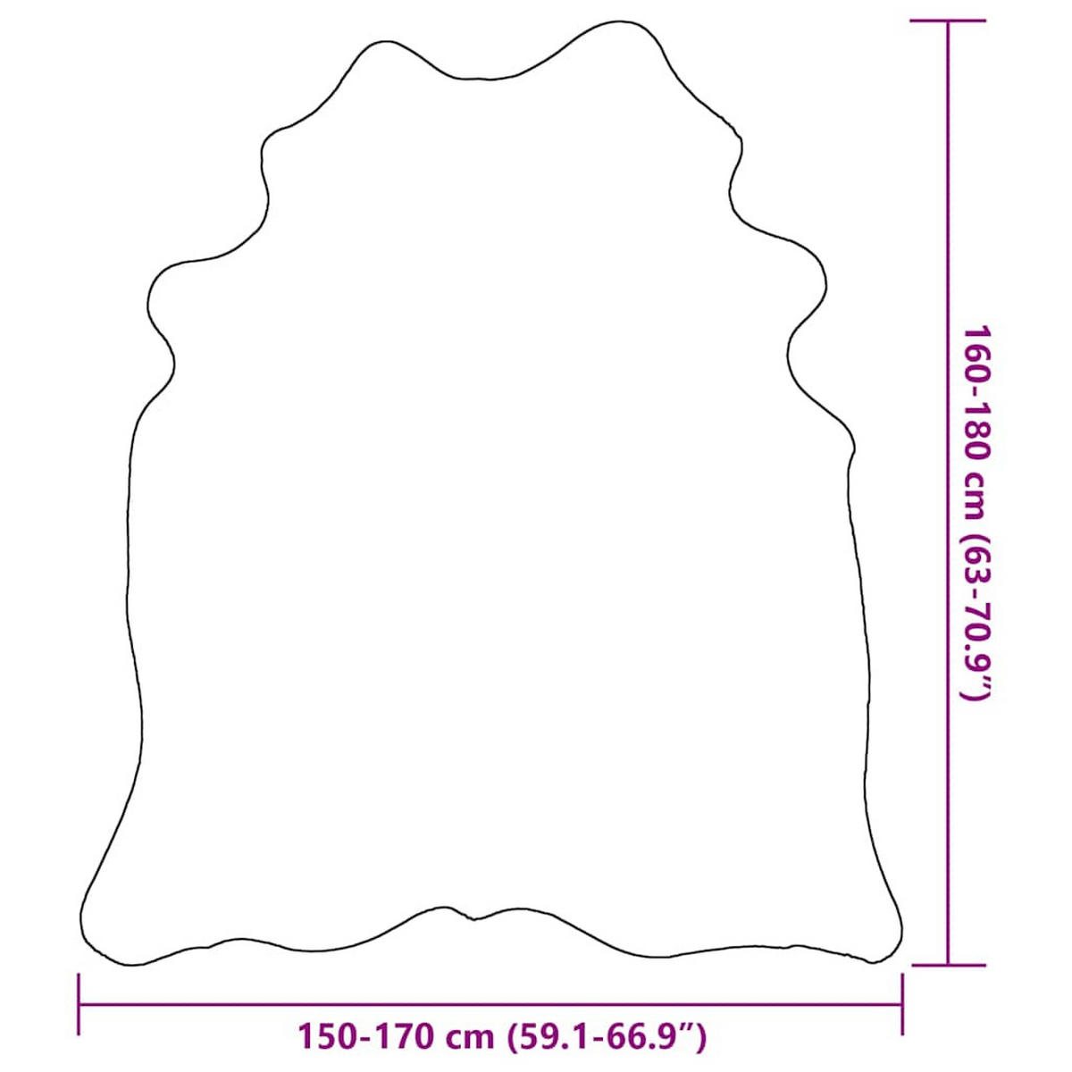 TEPPICH Echtes Rindsleder Schwarz 150/170 Cm - Schwarz, Leder (150/170cm) - vidaXL