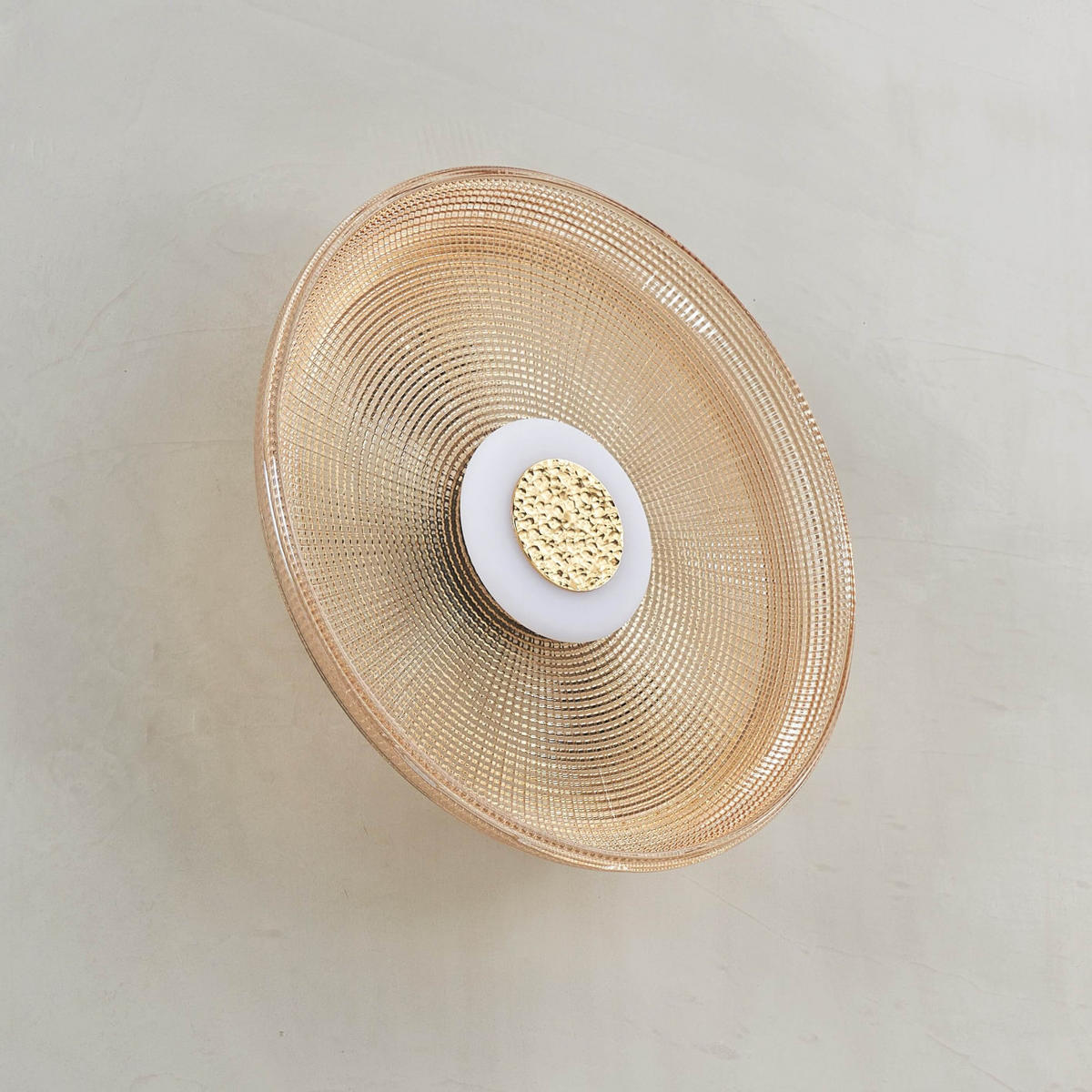 DECKENLEUCHTE Ossara, Schwarz und Bernstein, 10cm - Bernsteinfarben, Glas (10/40/40cm) - KOSILUM