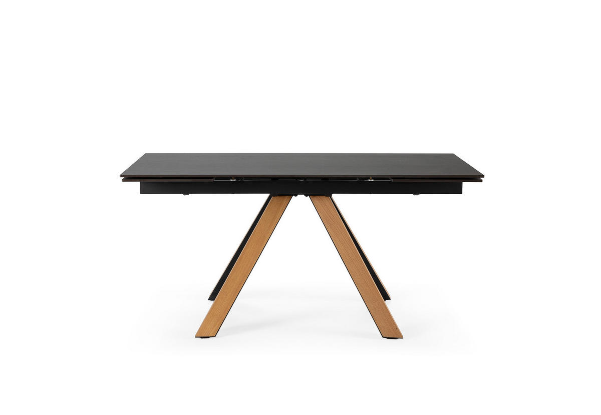 ESSTISCH Azur Schwarz 160/90/76 cm - Schwarz, Keramik (160/90/76cm)