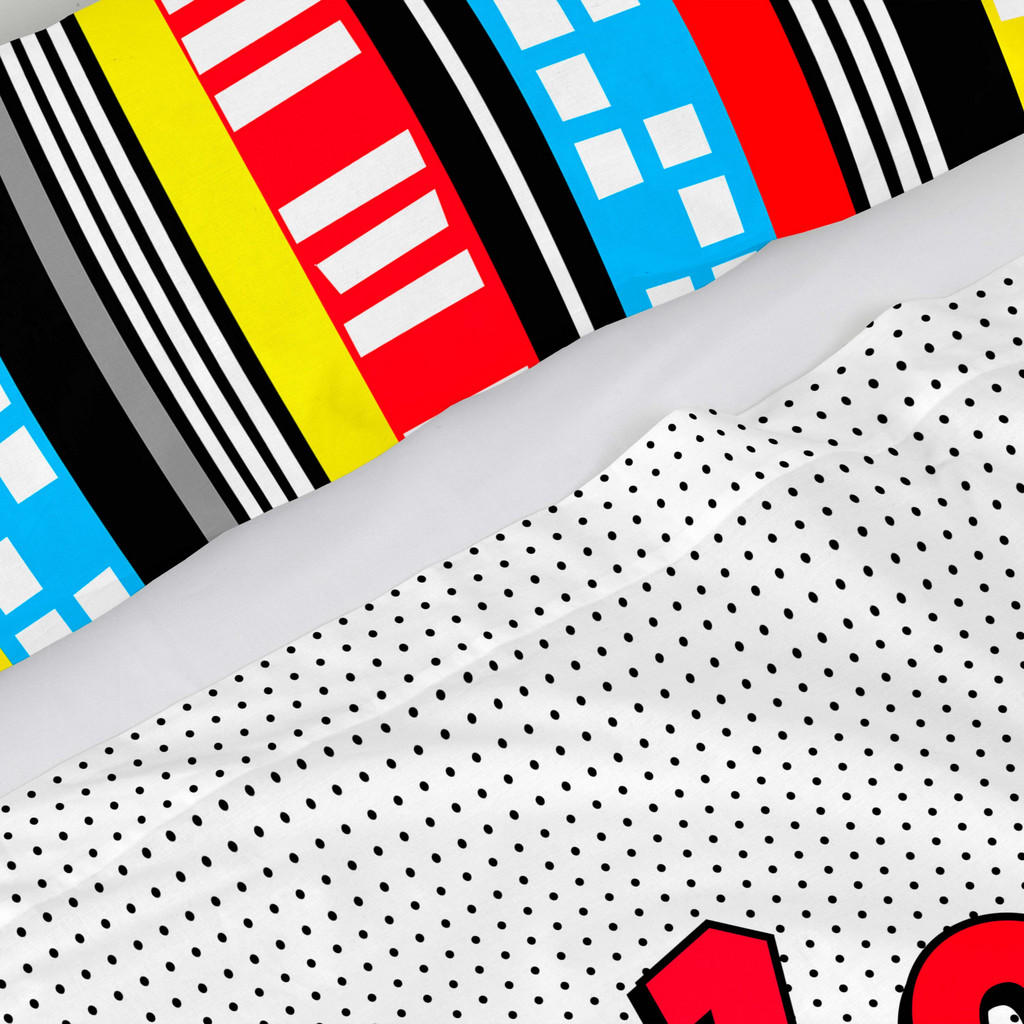 Thumbnail - Happy Friday Bettwäsche, Mehrfarbig, Textil, Grafikmuster, 160x270 cm, Oeko-Tex®, Schlaftextilien, Bettwäsche, Kinderbet...