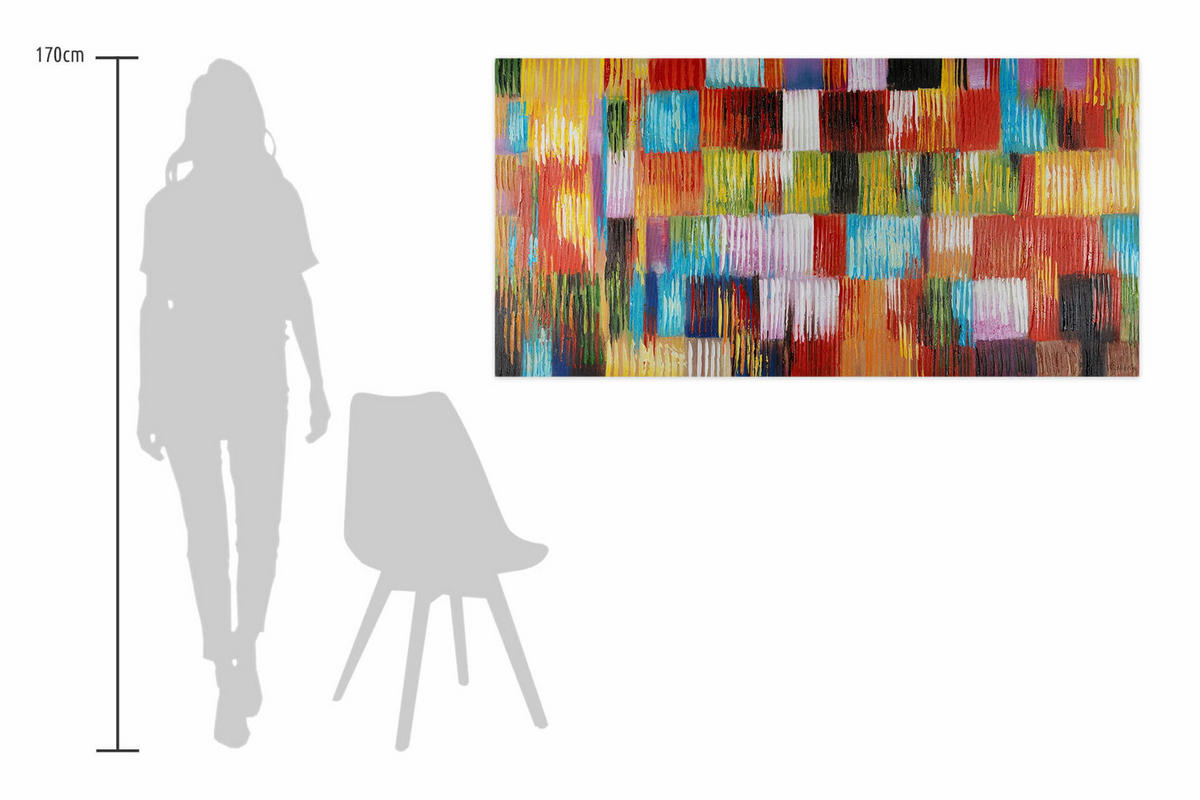 ÖLGEMÄLDE 140/70 cm - Multicolor, Holz/Textil (2.2/70cm) - KUNSTLOFT