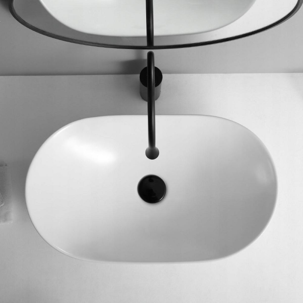 WASCHBECKEN, weiß 60.5/36/15 cm - Weiß, Holzwerkstoff (60.5/15/36cm) - Rebiko