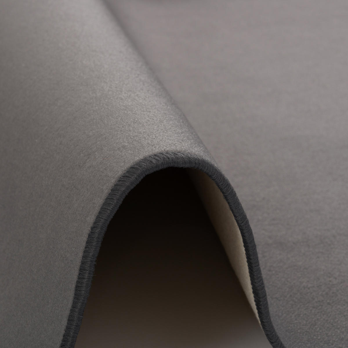 BASIC VELOURS TEPPICH CARLA - Anthrazit, Textil (100/100cm) - Snapstyle