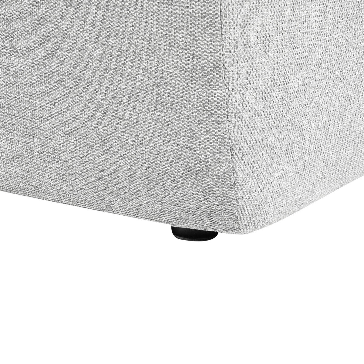 3-SITZER-ECKSOFA Stoff hellgrau linksseitig Svansele - Grau, Textil (278/174cm) - Beliani