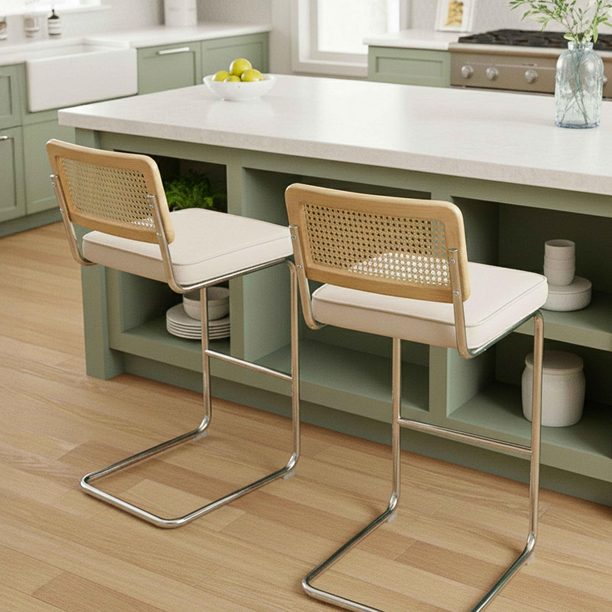 STÜHLE 2-tlg., Beige - Beige, Textil (45/96/55cm) - Oviala