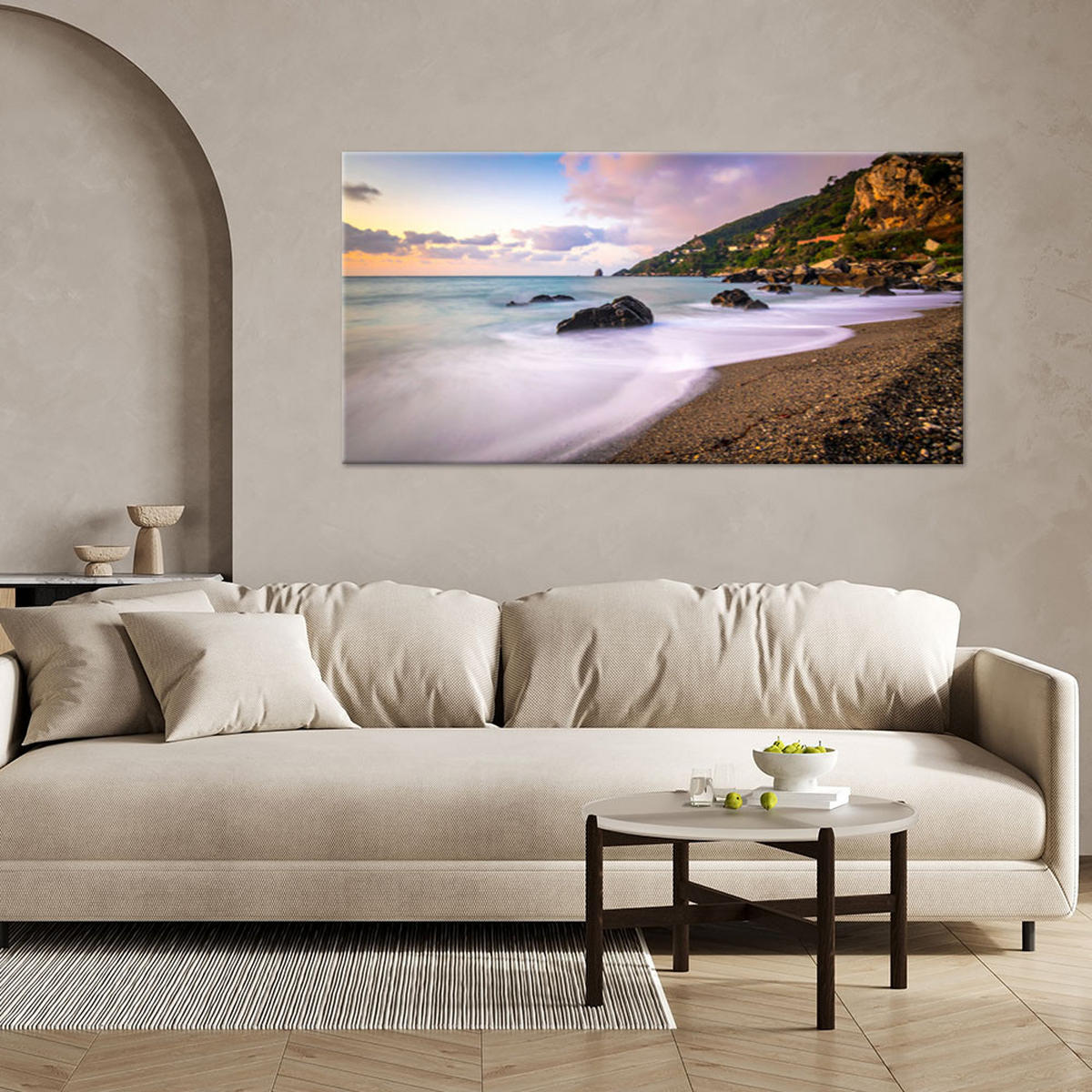 LEINWANDBILD Landschaften 80x40cm - Multicolor, Textil (80/40cm) - Feeby