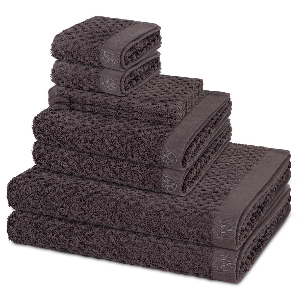 FROTTIERSET Harmony 8-teilig - Dunkelgrau, Textil (50/100cm) - Ross