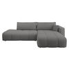 ECKSOFA Furyn O, Seite: Rechts - Greige/Schwarz, Holzwerkstoff/Kunststoff (262/145cm) - MIRJAN24