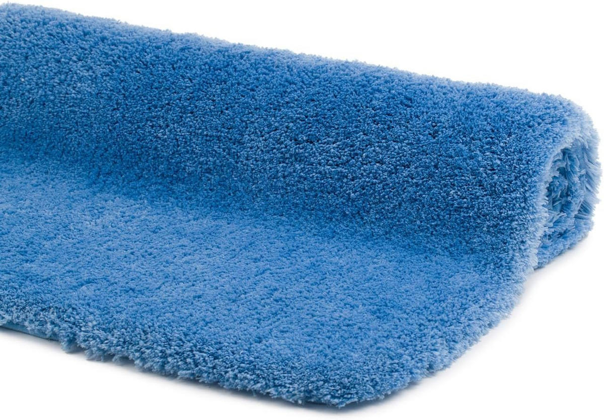 BADTEPPICH Deluxe TAUBENBLAU 70X120CM - Blau, Textil (120/70cm)