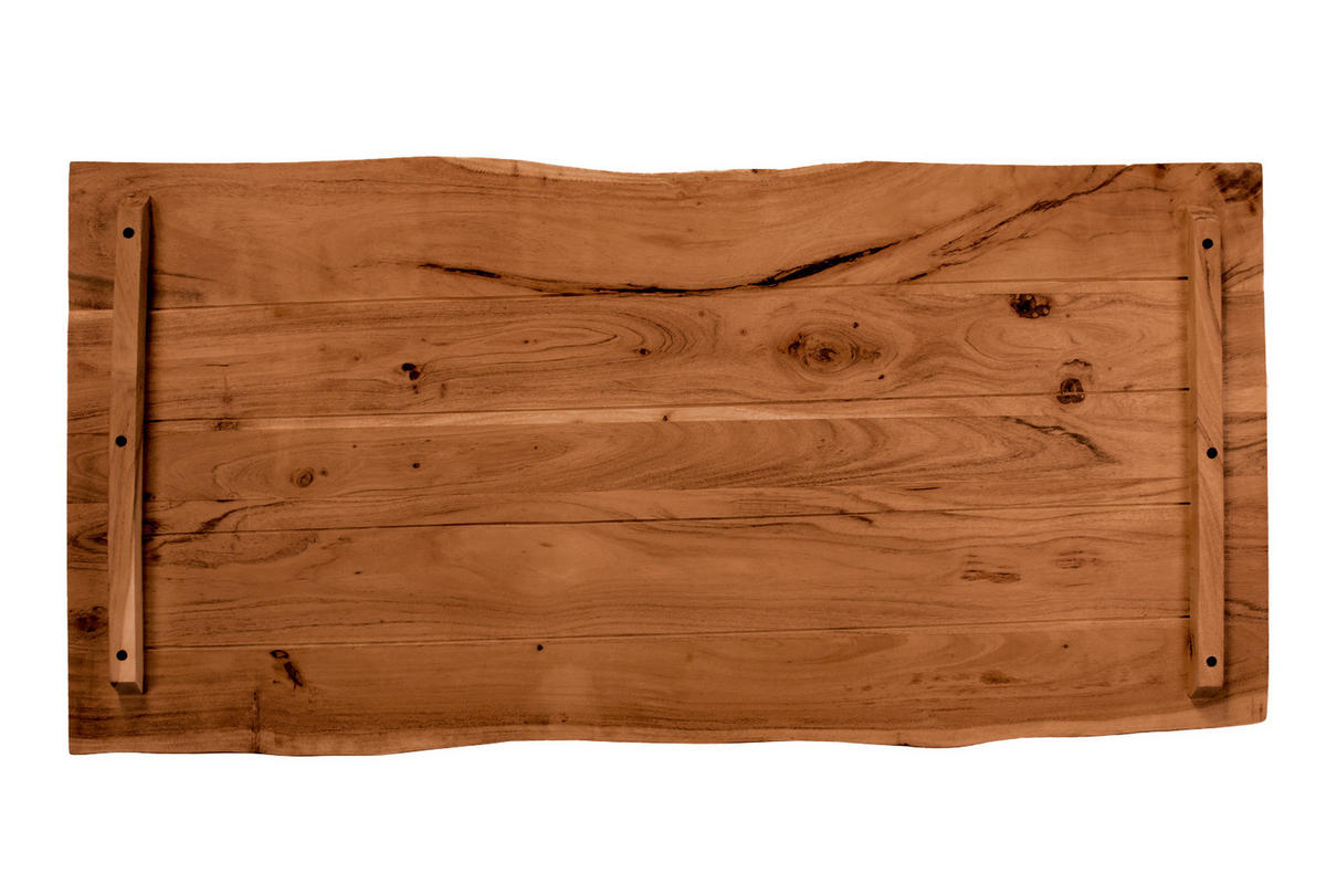 TISCHPLATTE CURT - Braun/Naturfarben, Akazienholz/Holz (60/120/3cm) - SAM