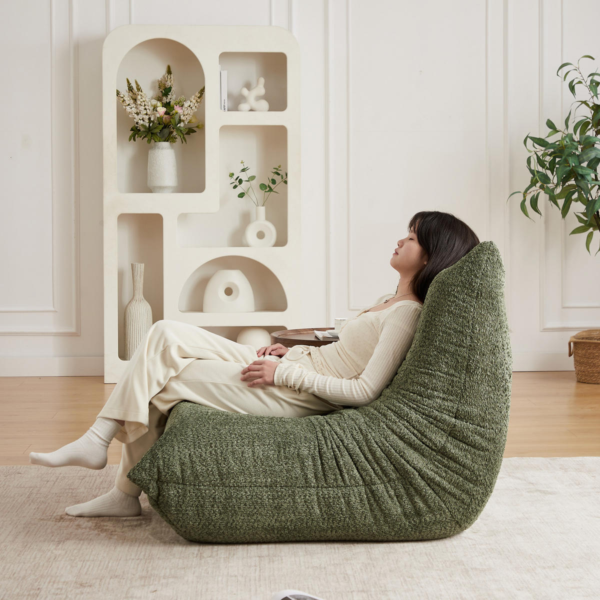 SOFA aus Chenille mit hochdichtem Schaum Grün - Grün, Kunststoff (94/71/101cm) - Beauniv