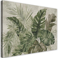 WANDBILD tropische monstera blätter - Grün, Textil (60/40cm) - Feeby
