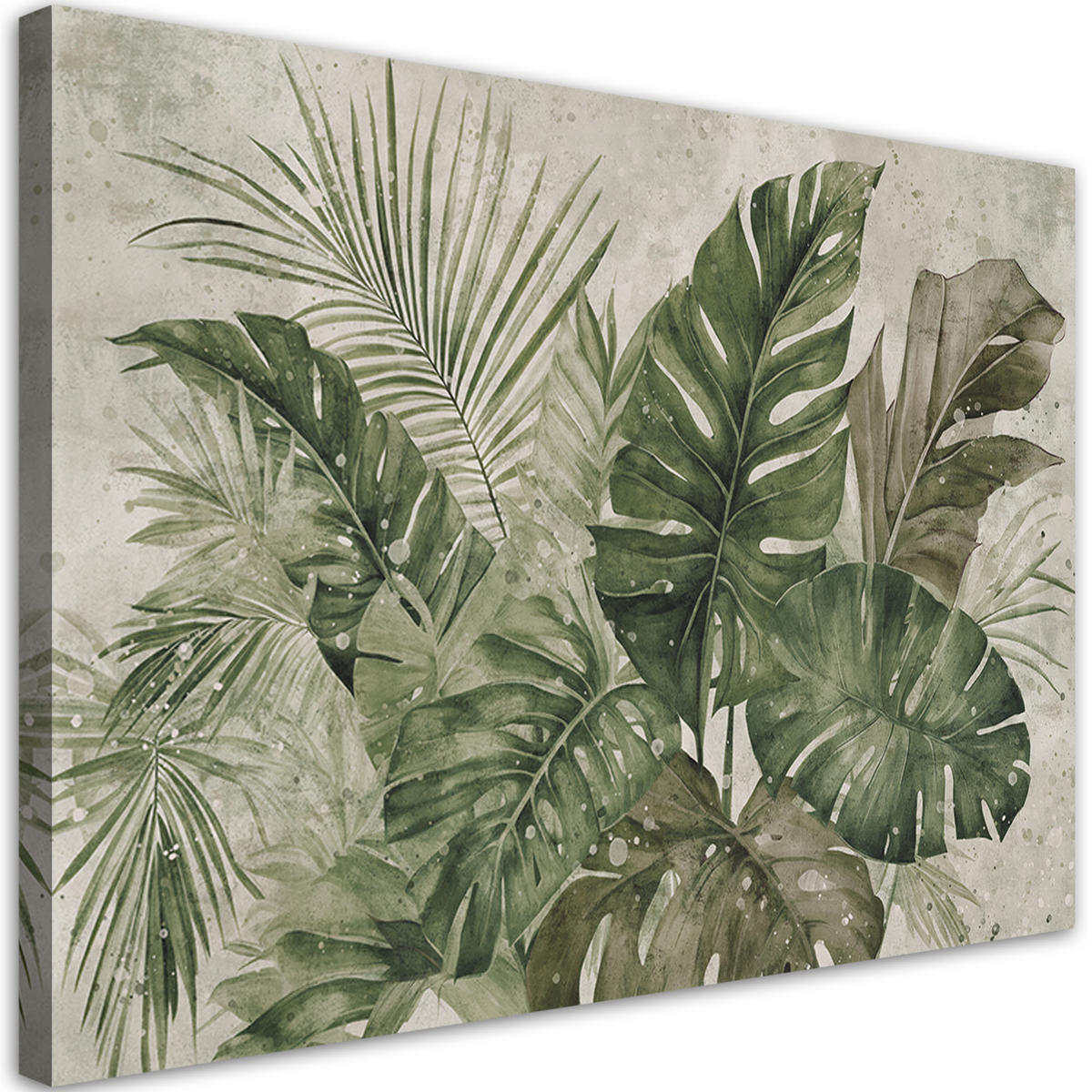 WANDBILD tropische monstera blätter - Grün, Textil (60/40cm) - Feeby