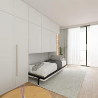 SCHRANKBETT Morphy Einbaubares 200x100 Horizontal - Weiß, Holz/Metall (200/100cm) - WallBedKing