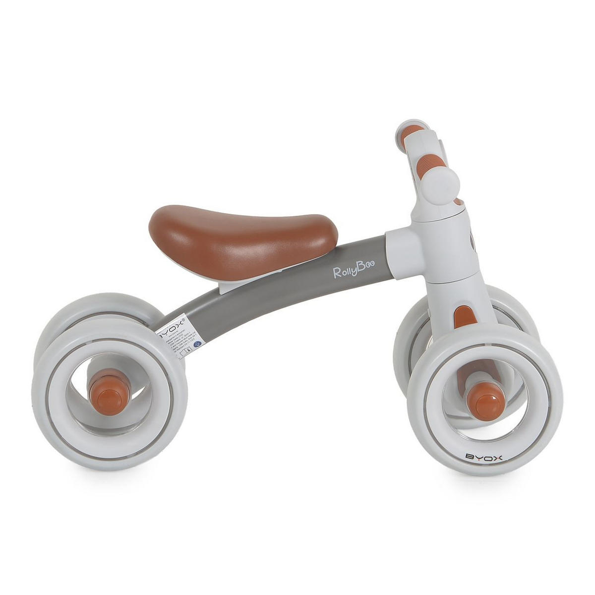 LAUFRAD RollyBoo 10 Zoll braun EVA-Reifen Stoßdämpfer Beleuchtung 4 Räder - Braun, Metall (56/20/35cm)