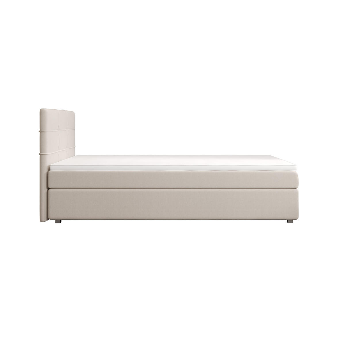 BOXBETT FADO 1 90x200, mit Matratze H3 und Topper, Cosmic 10 - Beige, Holz/Kunststoff (90/200cm) - Bedante