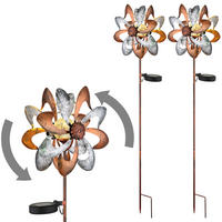 LED AUSSENLEUCHTE Metall Gold 2er Set - Goldfarben, Kunststoff (22/12/92cm) - Globo Lighting