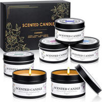 DUFTKERZEN Geschenkset 6-teiliges Set Sojawachs Aromatherapie - Multicolor, Paraffin (3cm)