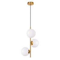 PENDELLEUCHTE Fyrith 34.5/15/150 cm - Goldfarben/Weiß, Glas/Metall (34.5/15/150cm) - ZMH