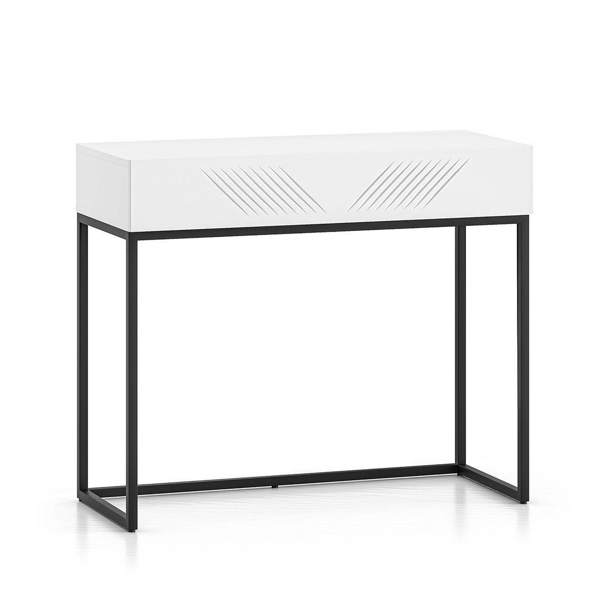 KONSOLE Aura Weiß - Weiß, Holzwerkstoff (40/92/78cm) - Petits-meubles