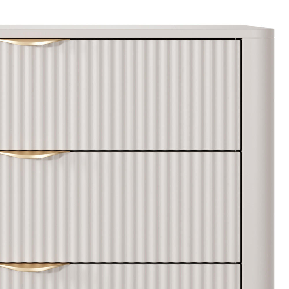 Thumbnail - Feldmann-Wohnen Sideboard, Beige, Holz, 1 Fächer, 3 Schubladen, Rechteckig, 138x81x38 cm, Wohnzimmer, Kommoden & Sideboa...