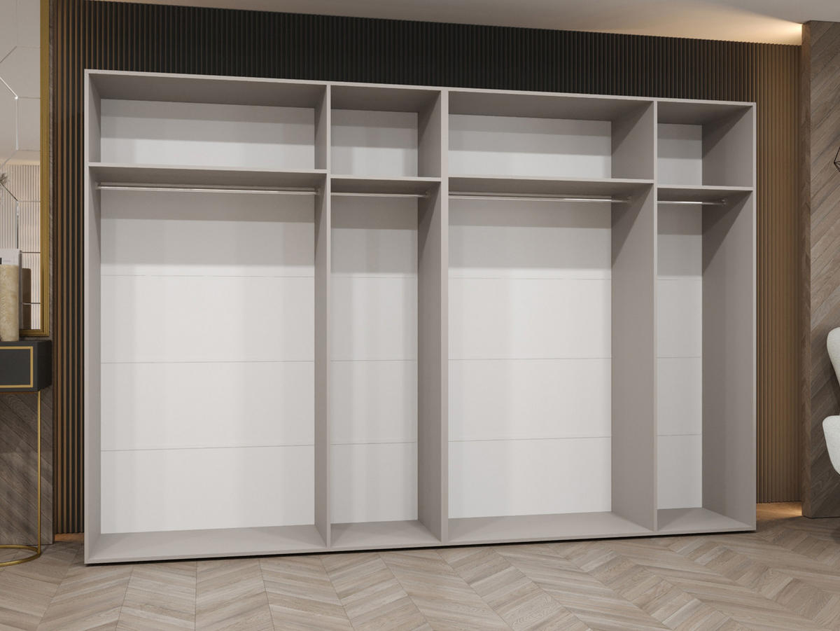 DREHTÜRENSCHRANK Mila II 300 - Goldfarben/Schwarz, Holzwerkstoff/Kunststoff (300/202/52cm) - MIRJAN24