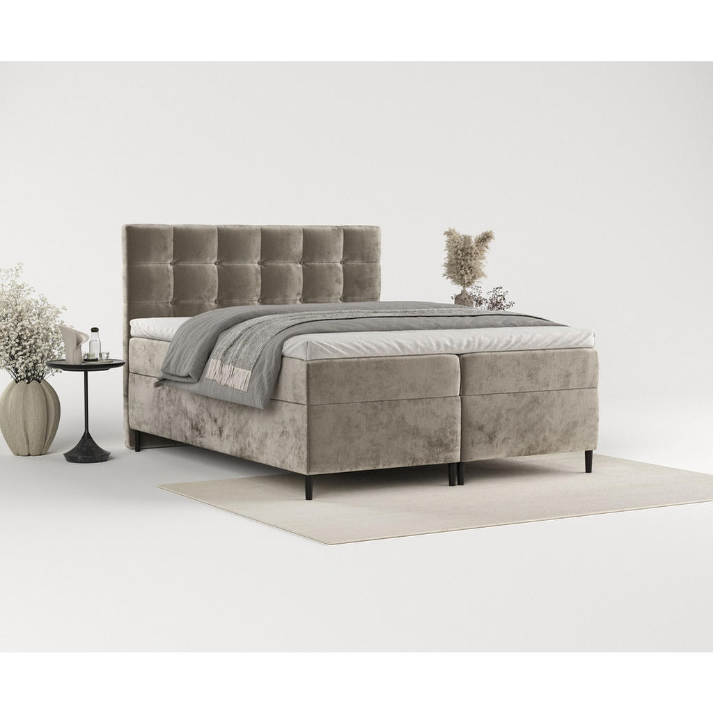 Thumbnail - Maison de Reve Boxbett, Beige, Textil, Buche, Kiefer, H3, Höhe ca. 19 cm, 200x200 cm, Oeko-Tex® Standard 100, FSC 100%, ...
