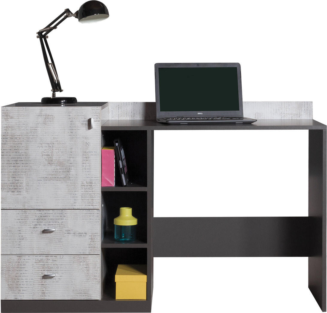 Masseno Schreibtisch Graphit 55x84x130 cm