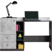 SCHREIBTISCH FIUME 130x55x84 cm Bürotisch Computertisch, Graphitfarben - Graphitfarben, Holzwerkstoff (55/130/84cm) - MASSENO