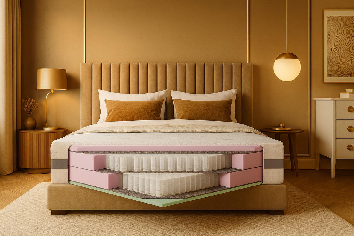 TASCHENMATRATZE Matratze POCKET PREMIUM, 200x200 cm, H3/H3 - Weiß, Textil (200/200cm) - Kaiser Möbel