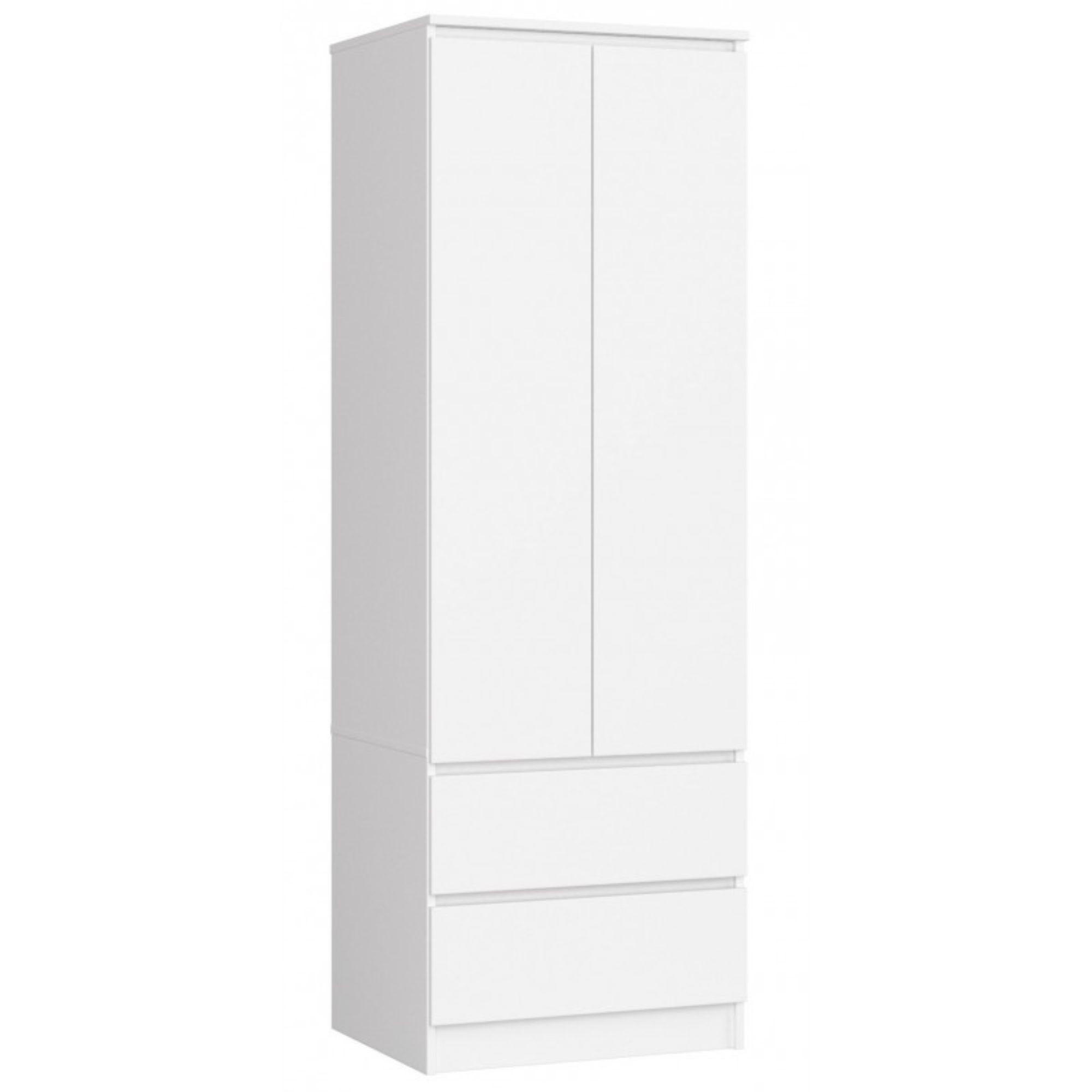 Akord Kleiderschrank Weiß 60x180x51 cm